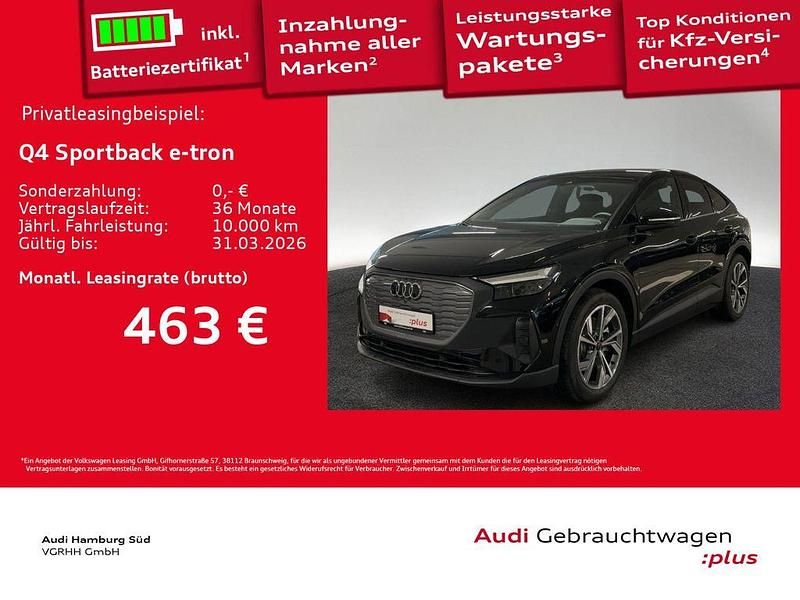 Gebraucht Audi Q4 Sportback e-tron S-Line 210 kW (286 PS) 2025 Schwarz SUV