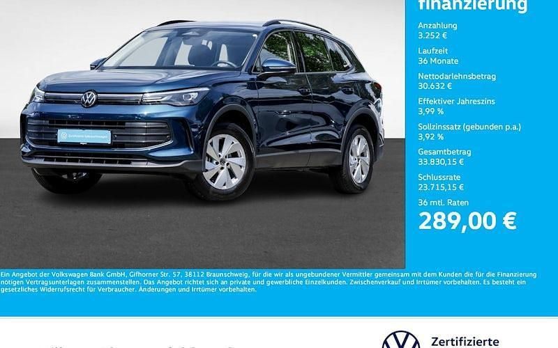 Nightshade blue metallic Gebraucht 2024 VW Tiguan Basis SUV | 33.884 € (Guter Preis) - Bild 1/4