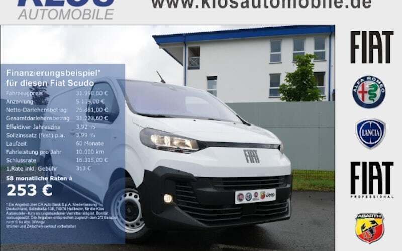 Weiß Neu 2024 Fiat Scudo Van / Kleinbus | 31.990 € (Fairer Preis) - Bild 1/4