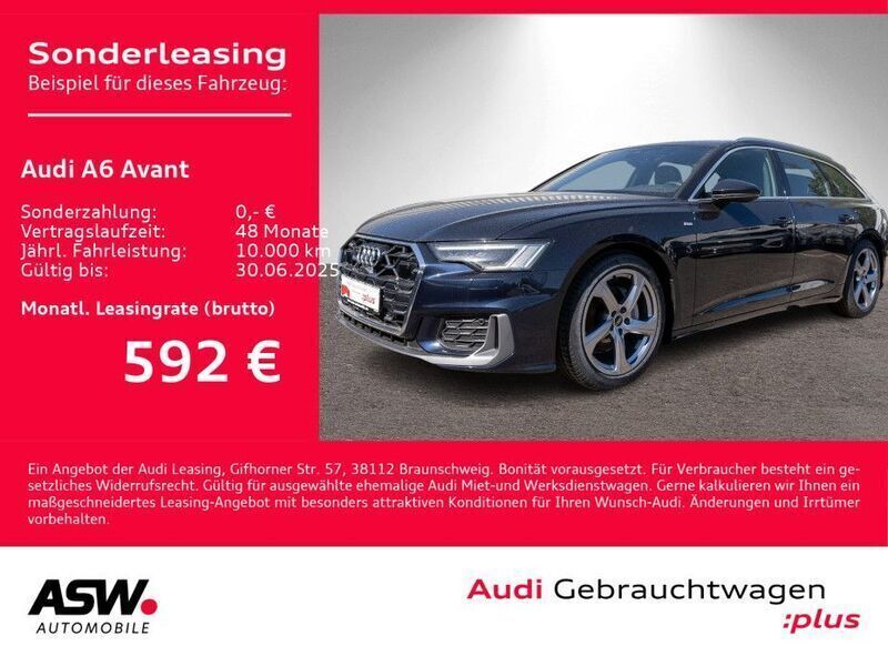 Firmamentblau metallic Gebraucht 2024 Audi A6 S-Line Kombi | 45.590 € - Bild 1/4