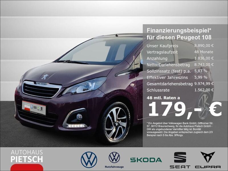 Rot Gebraucht 2018 Peugeot 108 Allure Kleinwagen | 8.890 € (Fairer Preis) - Bild 1/4