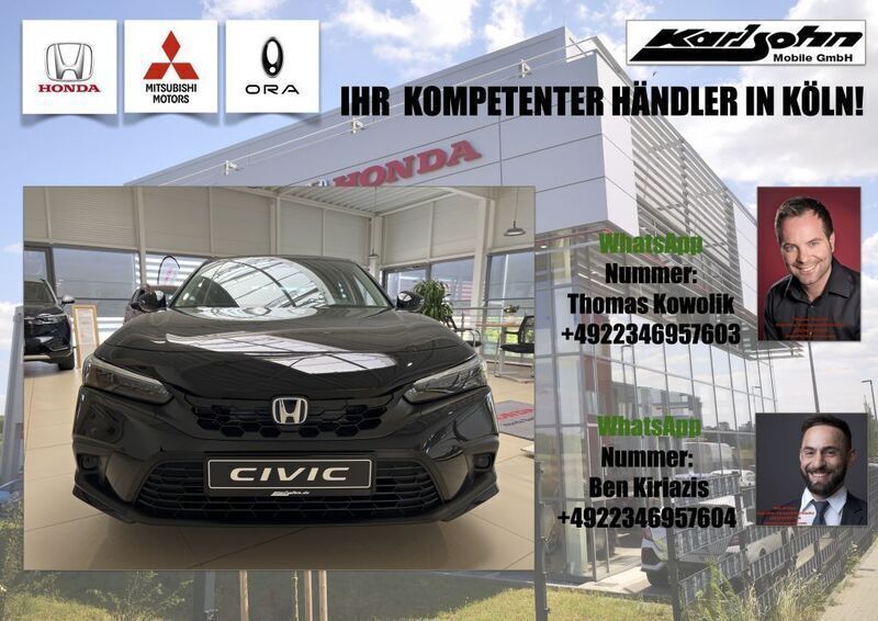 Crystal black pearl Neu 2024 Honda Civic Elegance Limousine | 33.390 € (Guter Preis) - Bild 1/4