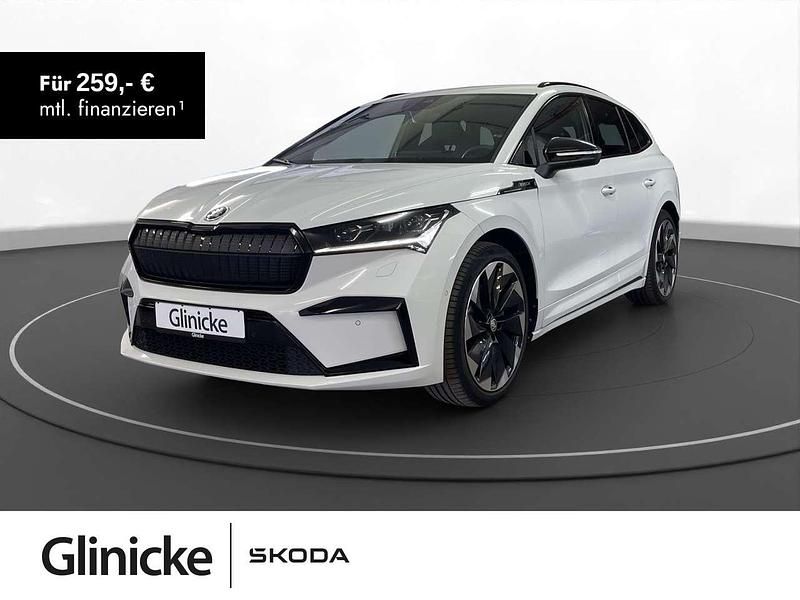 Moonweiß perleffekt Gebraucht 2022 Skoda Enyaq iV SportLine SUV | 30.480 € (Guter Preis) - Bild 1/3