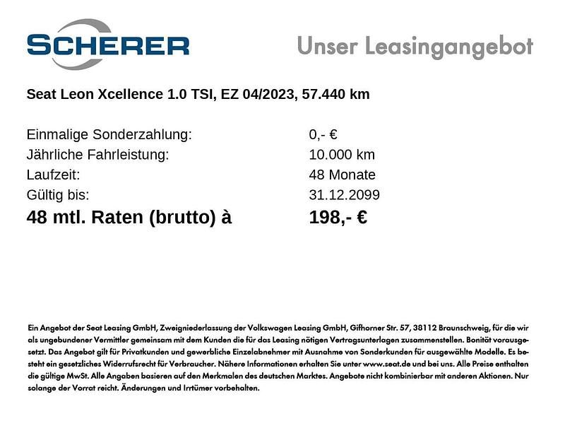 Second-hand Seat Leon XCELLENCE 110 CP (80 kW) 2023 Gri Berlinǎ