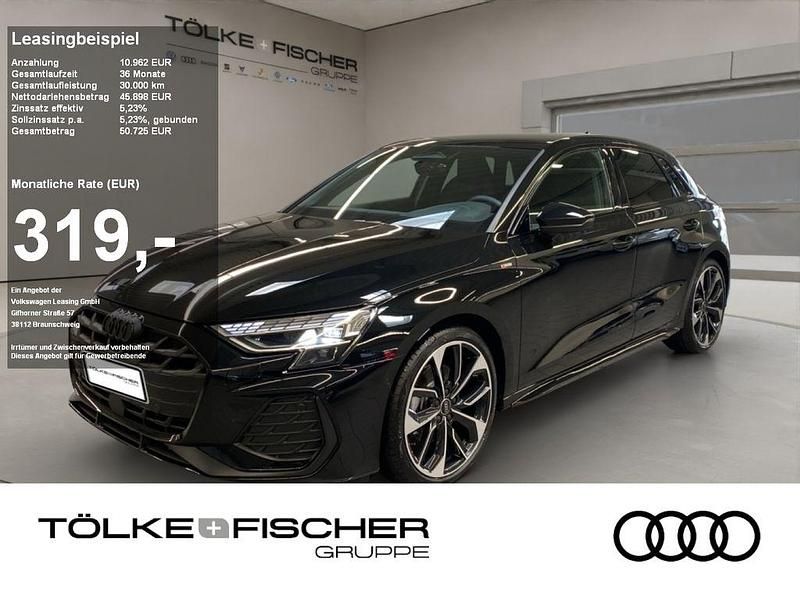 Schwarz Neu 2025 Audi A3 Sportback S-Line Limousine | 45.898 € (Teuer) - Bild 1/4