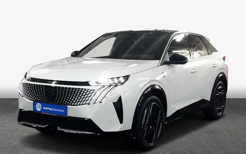 Okenit weiss metallic Gebraucht 2024 Peugeot e-3008 GTi SUV | 46.744 € (Guter Preis) - Bild 1/4