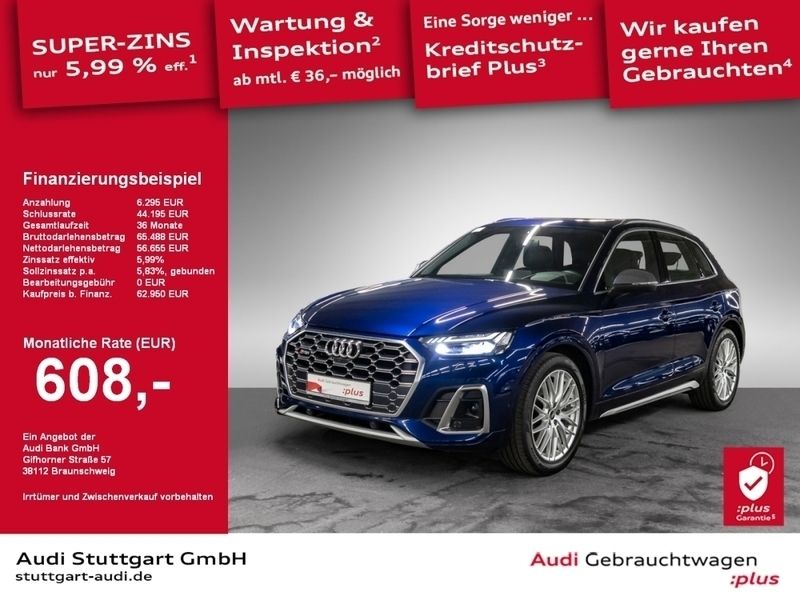 Navarrablau metallic Gebraucht 2023 Audi SQ5 Sport SUV | 63.920 € (Teuer) - Bild 1/2
