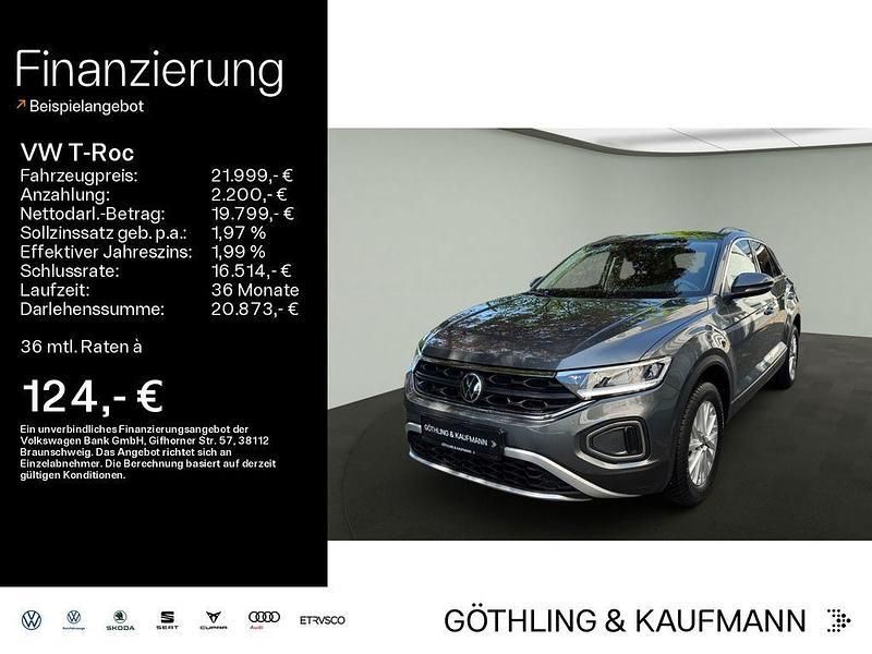 Grau Gebraucht 2024 VW T-Roc Life SUV | 21.999 € (Guter Preis) - Bild 1/4