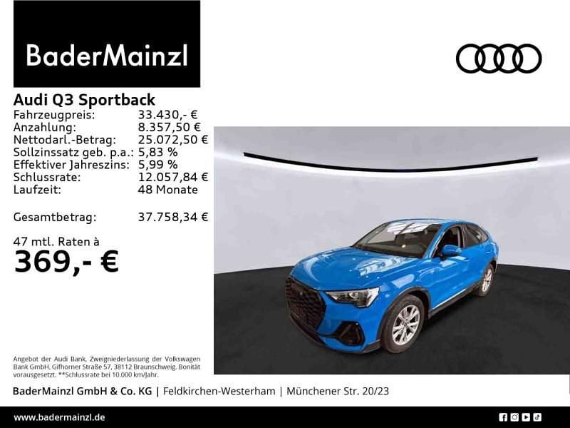 Blau Gebraucht 2022 Audi Q3 Sportback S-Line SUV | 33.430 € (Guter Preis) - Bild 1/4