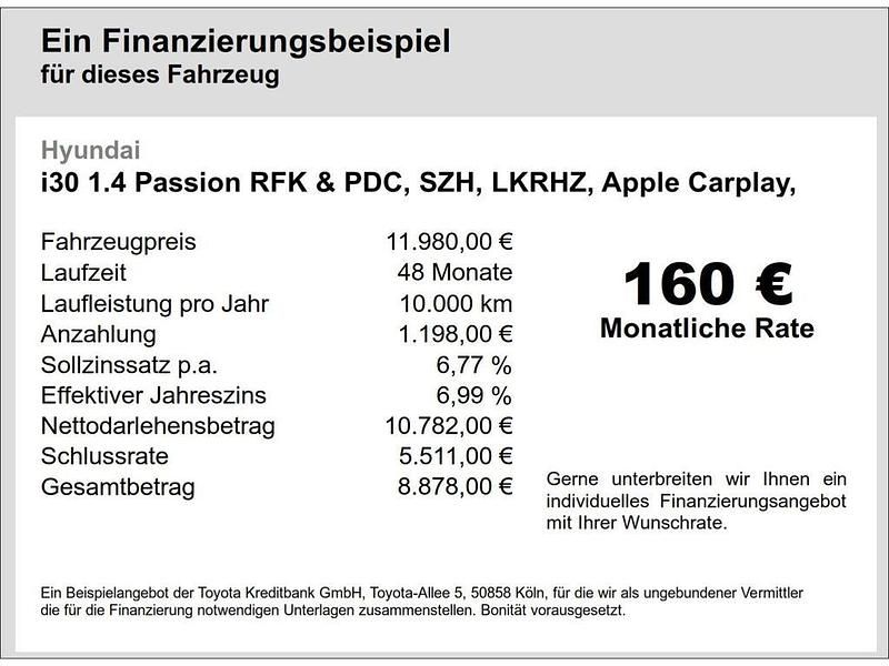 Gebraucht Hyundai i30 Passion 99 PS (72 kW) 2018 Blau Limousine