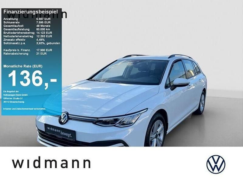 Pure white Gebraucht 2021 VW Golf VIII Life Kombi | 17.990 € (Fairer Preis) - Bild 1/4