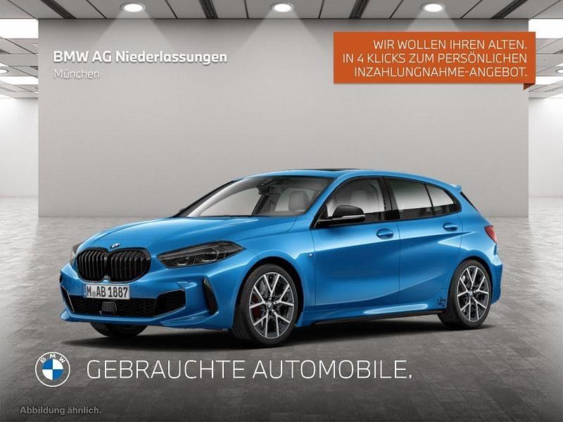 Blau Gebraucht 2022 BMW 128 M Sport Limousine | 31.380 € (Etwas zu teuer) - Bild 1/4