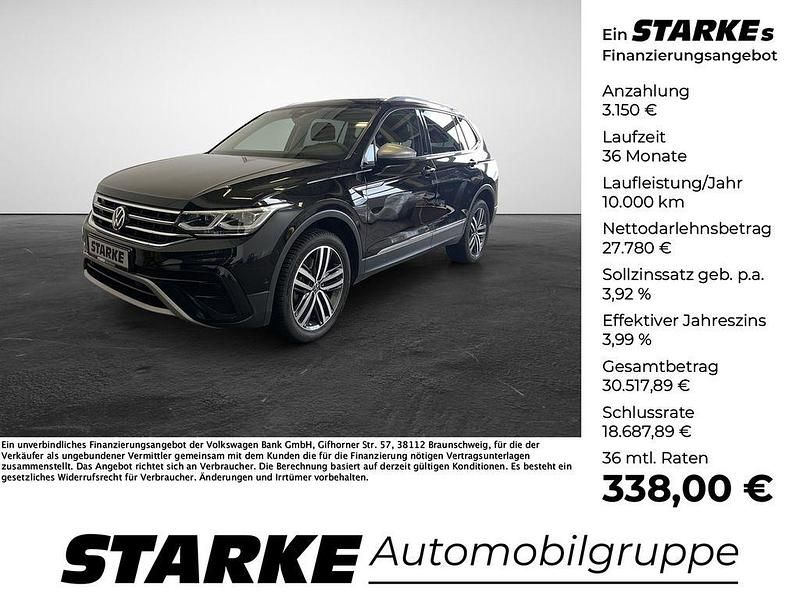 Gebraucht VW Tiguan Allspace Elegance 200 PS (147 kW) 2022 Schwarz (deep black perleffekt) SUV