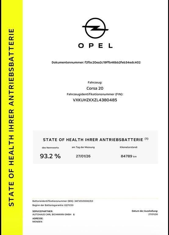 Gebraucht Opel Corsa-e Elegance 100 kW (136 PS) 2020 Orange Kleinwagen