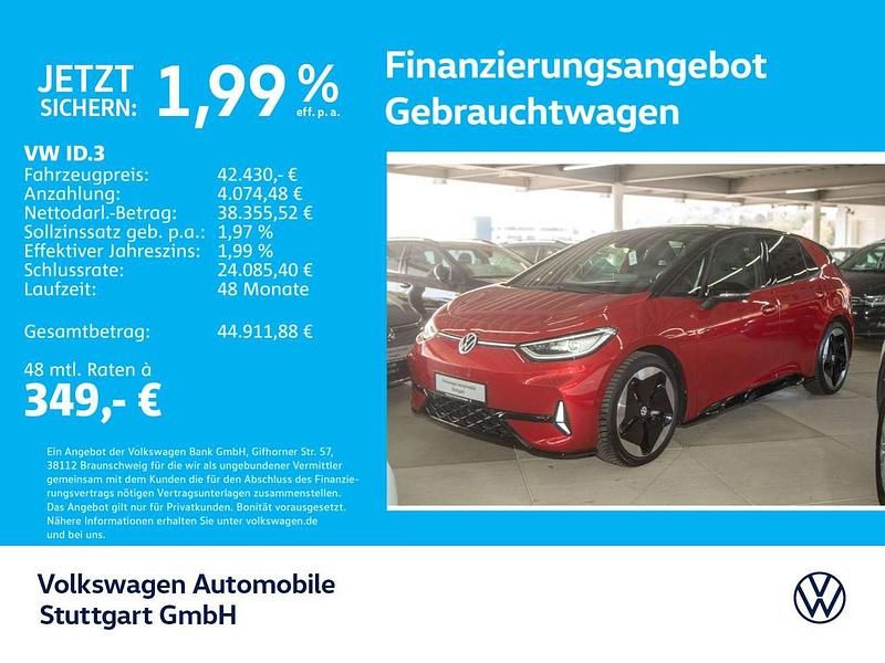 Gebraucht VW ID.3 GTX 210 kW (286 PS) 2025 Kings red metallic/schwarz Kleinwagen