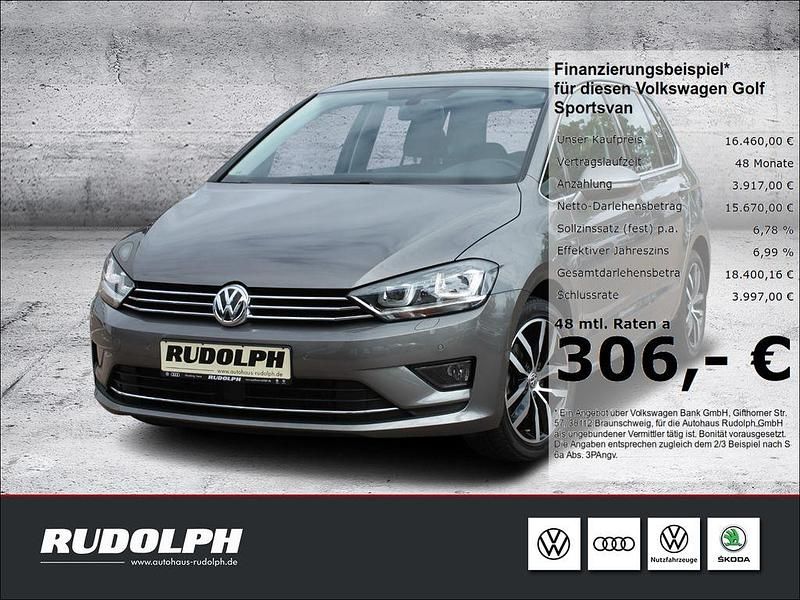 Grau Gebraucht 2015 VW Golf Sportsvan Highline Van / Kleinbus | 16.460 € (Fairer Preis) - Bild 1/4