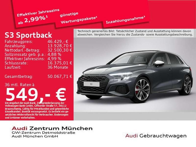 Daytonagrau perleffekt Gebraucht 2024 Audi S3 Ambiente Limousine | 46.429 € (Etwas zu teuer) - Bild 1/1