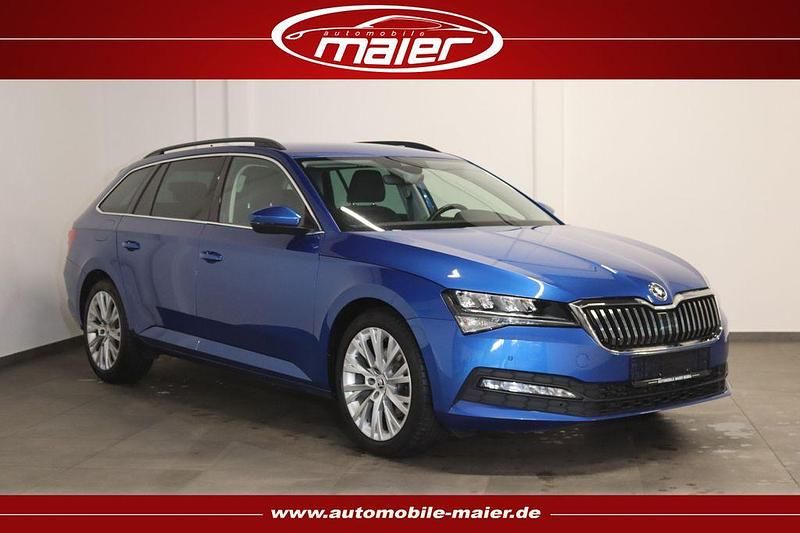 Raceblau metallic Gebraucht 2020 Skoda Superb Ambition Kombi | 20.900 € (Guter Preis) - Bild 1/4
