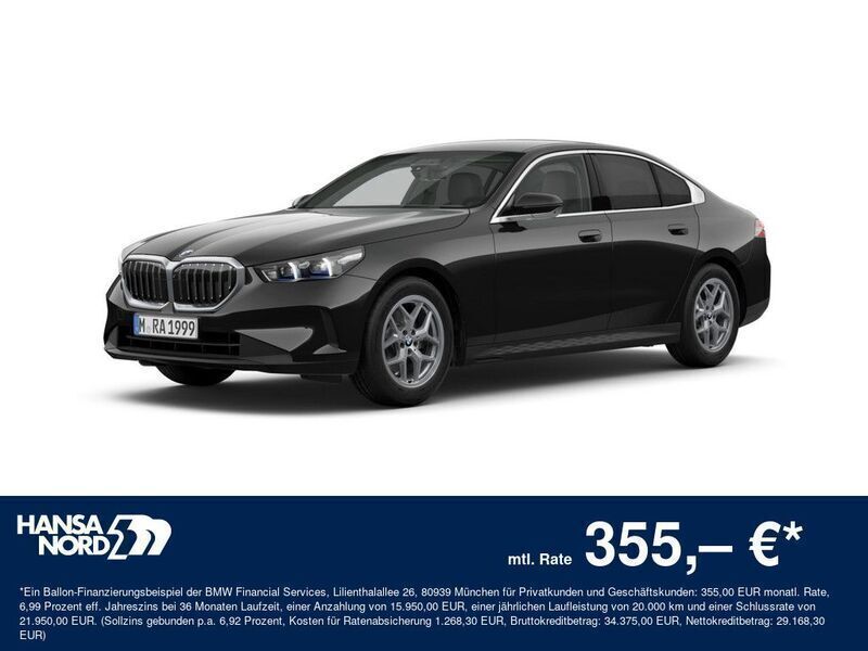 Schwarz / schwarz ii Gebraucht 2024 BMW 520 Sport Line Limousine | 43.850 € (Superpreis) - Bild 1/3