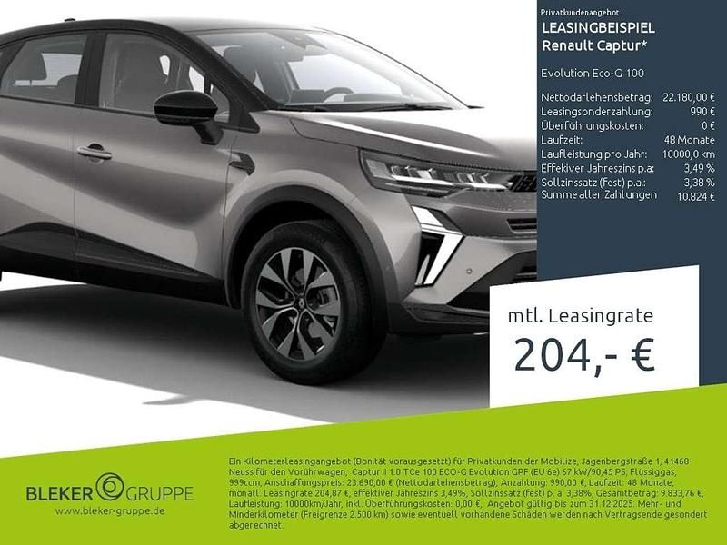 Gebraucht Renault Captur Evolution 101 PS (74 kW) 2025 Stahlgrau/schwarz SUV