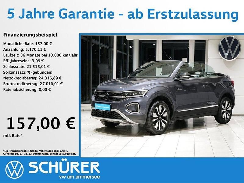 Grau Gebraucht 2025 VW T-Roc Cabriolet Goal Cabrio | 29.487 € (Guter Preis) - Bild 1/4