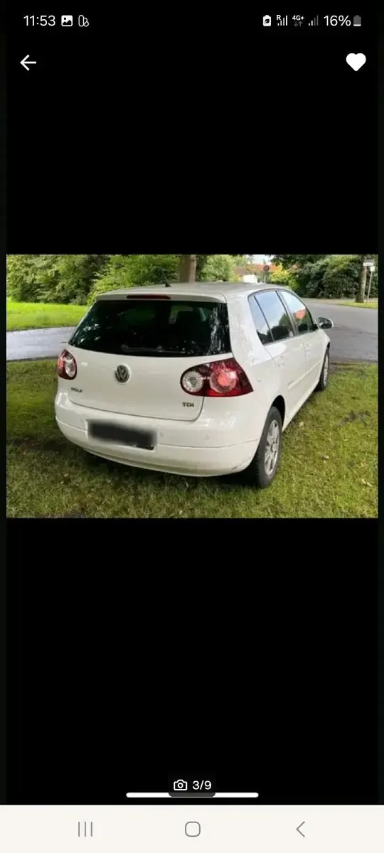 Gebraucht VW Golf V 105 PS (77 kW) 2008 Weiß Kleinwagen