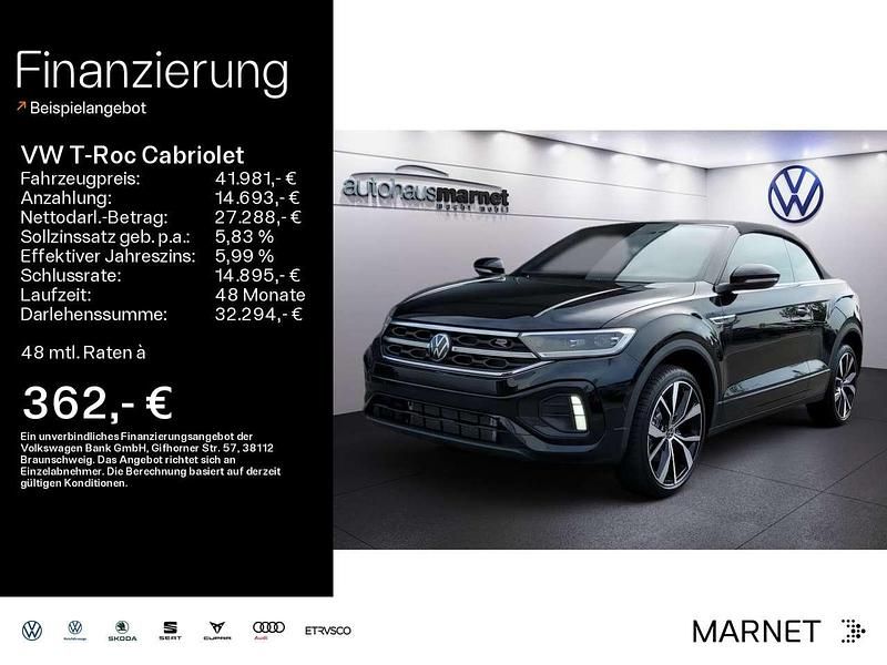 Deep black perleffekt / schwar Neu 2025 VW T-Roc Cabriolet R-line Cabrio | 41.981 € (Guter Preis) - Bild 1/4