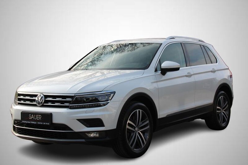 Oryxwhite perlmutteffekt (metallic) Gebraucht 2019 VW Tiguan Highline SUV | 19.900 € (Superpreis) - Bild 1/4