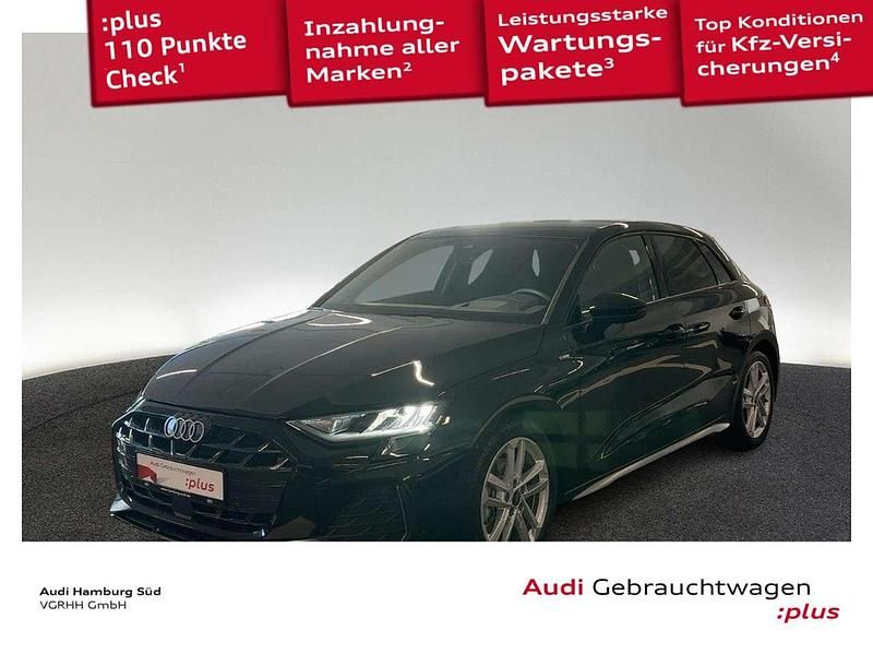 0e mythosschwarz metallic Gebraucht 2025 Audi A3 S-Line Limousine | 34.770 € (Teuer) - Bild 1/3
