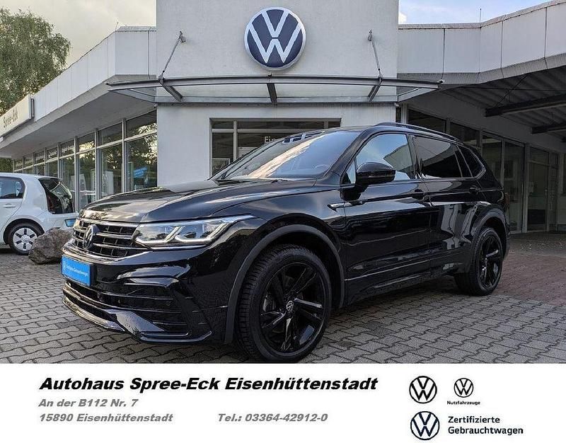 Schwarz Gebraucht 2022 VW Tiguan Allspace R-line SUV | 34.949 € (Teuer) - Bild 1/4