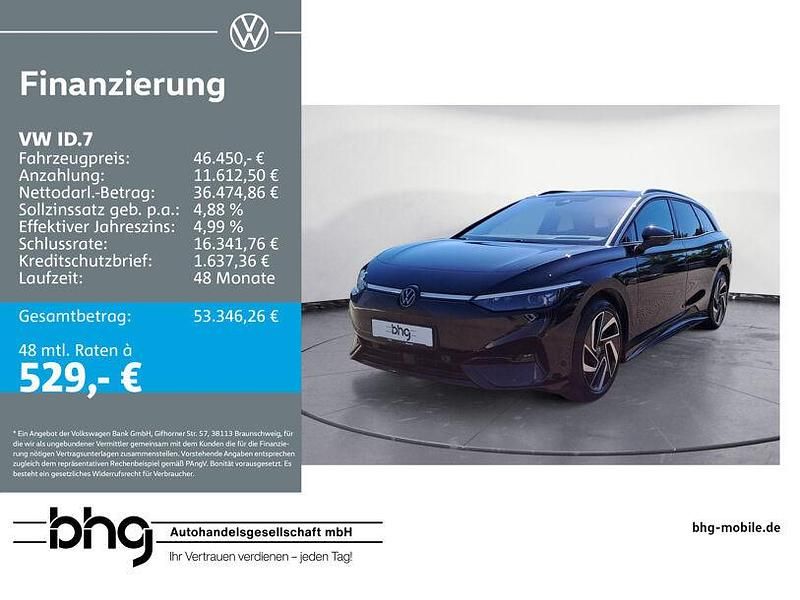 Grenadillschwarz metallic Gebraucht 2024 VW ID.7 Pro Limousine | 46.450 € (Teuer) - Bild 1/4