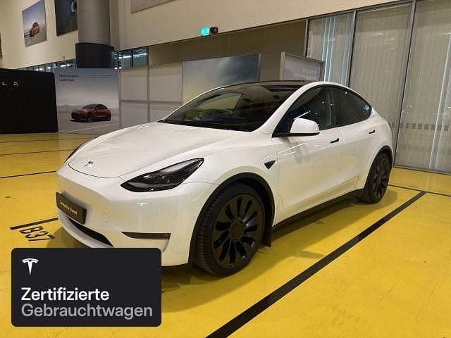 Pearl white multicoat Gebraucht 2022 Tesla Model Y Performance SUV | 36.000 € (Guter Preis) - Bild 1/4