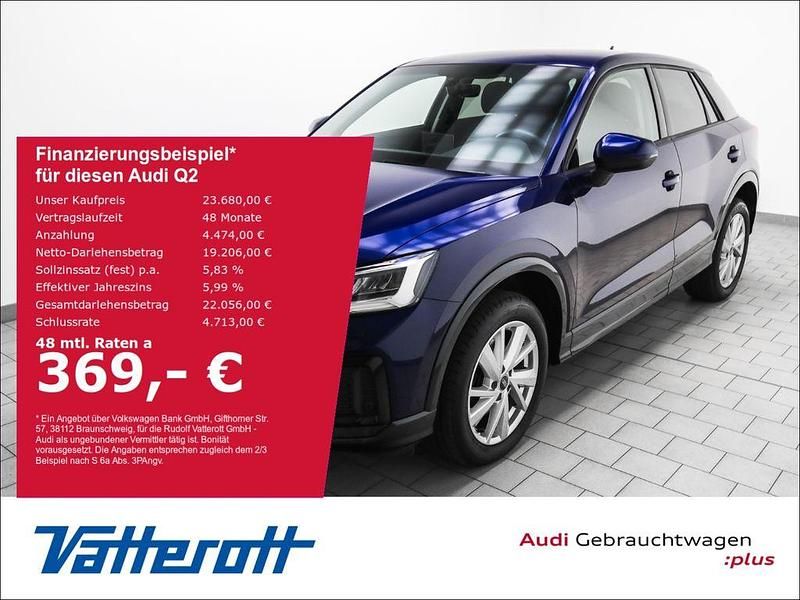 Navarrablau metallic Gebraucht 2021 Audi Q2 Advanced SUV | 23.680 € (Fairer Preis) - Bild 1/4