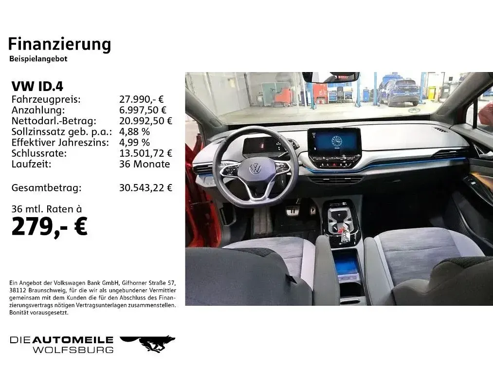Brugt VW ID.4 Pro Performance 150 kW (204 HK) 2023 Rød SUV