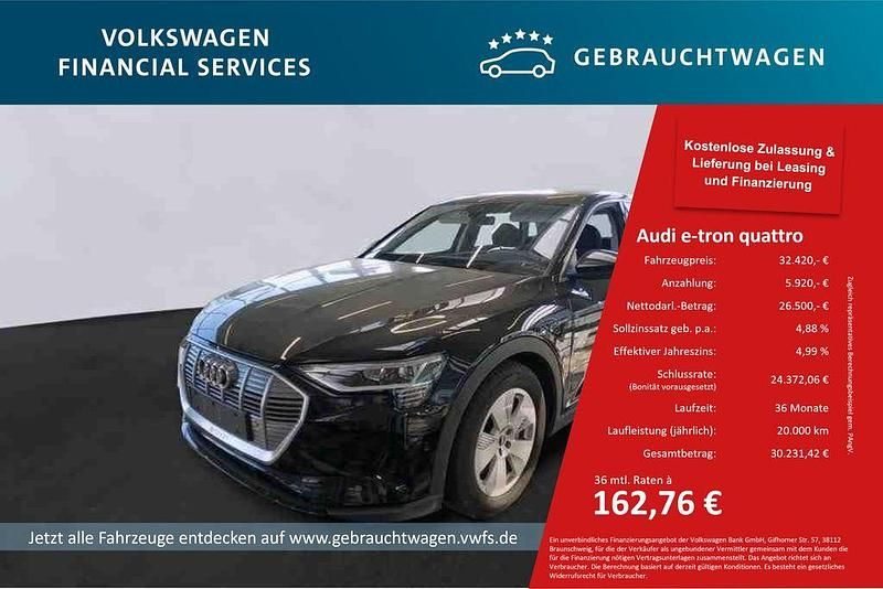Schwarz Gebraucht 2022 Audi e-tron SUV | 32.669 € (Superpreis) - Bild 1/4