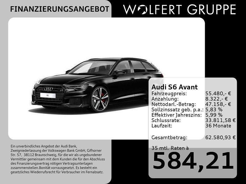 Mythosschwarz metallic Gebraucht 2021 Audi S6 Sport Kombi | 55.480 € (Teuer) - Bild 1/4