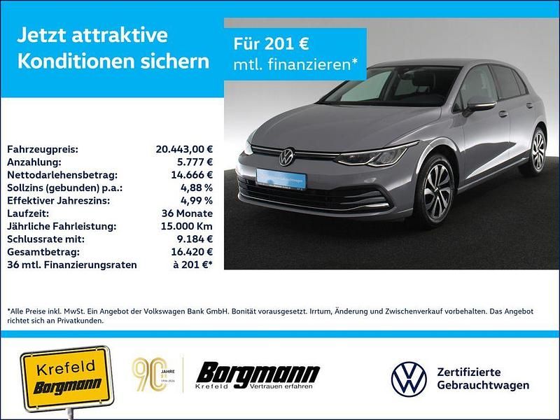 Grau Gebraucht 2022 VW Golf Active Limousine | 20.443 € (Fairer Preis) - Bild 1/3