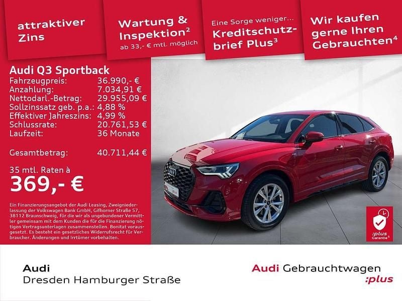 Gebraucht Audi Q3 S-Line 190 PS (139 kW) 2023 Tangorot metallic SUV