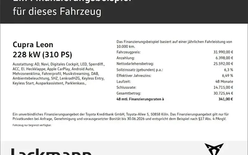 Gebraucht Cupra Leon VZ 310 PS (228 kW) 2023 Weiss Kombi