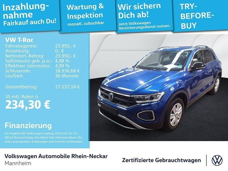 Ravennablau metallic Gebraucht 2025 VW T-Roc Goal SUV | 23.992 € (Fairer Preis) - Bild 1/4