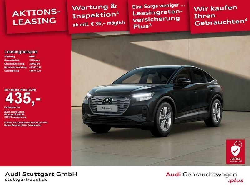 Mythosschwarz metallic Gebraucht 2024 Audi Q4 Sportback e-tron Comfort SUV | 41.940 € (Etwas zu teuer) - Bild 1/4