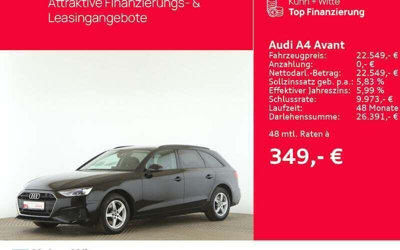 Schwarz Gebraucht 2022 Audi A4 Basis Kombi | 22.549 € (Guter Preis) - Bild 1/4