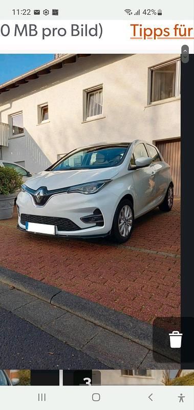 Weiß Gebraucht 2019 Renault Zoe Kleinwagen | 10.200 € (Fairer Preis) - Bild 1/4