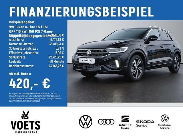 Gebraucht VW T-Roc R-line 150 PS (110 kW) 2022 Schwarz SUV