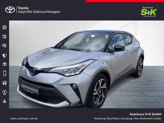 Shimmeringsilber metallic/ dach schwarz Gebraucht 2023 Toyota C-HR Team SUV | 30.480 € (Fairer Preis) - Bild 1/4