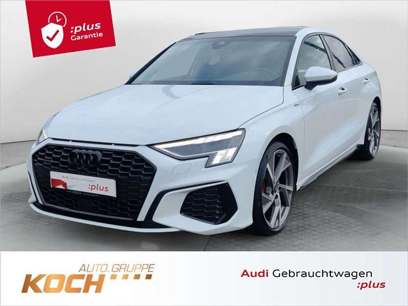 Gletscherweiß metallic Gebraucht 2022 Audi A3 Ambiente Limousine | 34.890 € - Bild 1/2