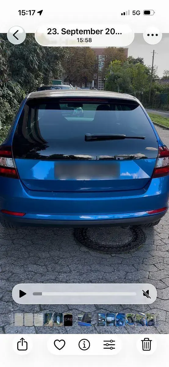 Gebraucht Skoda Rapid 105 PS (77 kW) 2014 Blau Kleinwagen