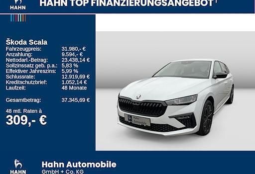 Neu Skoda Scala 150 PS (110 kW) 2025 Weiß Kleinwagen