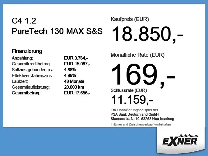 Gebraucht Citroën C4 PureTech 131 PS (96 kW) 2024 Weiß banquise SUV