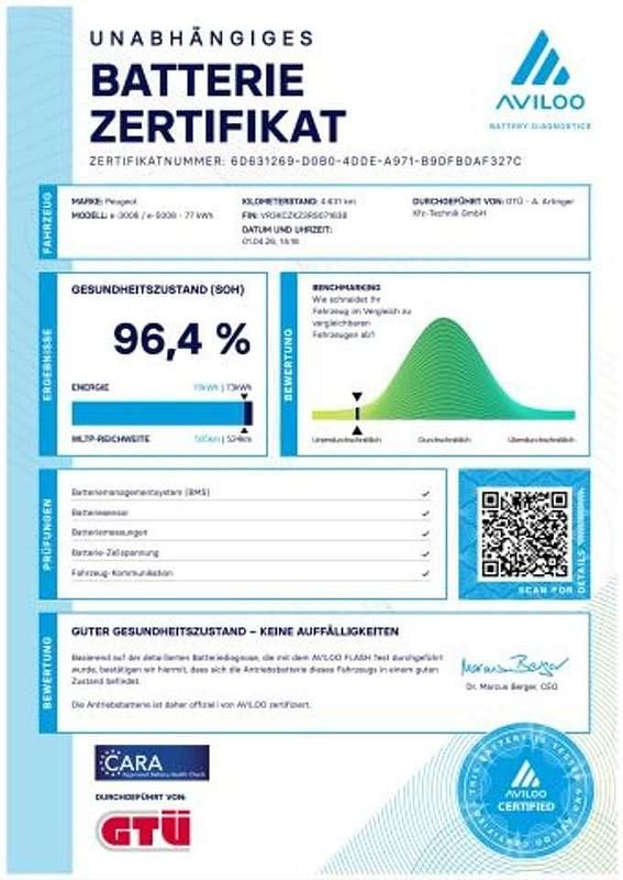 Gebraucht Peugeot e-3008 Allure 156 kW (213 PS) 2024 Ingaro blau metallic SUV